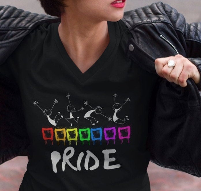 Queer Rainbow Pride Festival shirt, Rainbow LOVE, Love is LOVE - Funny Cute Gay, Lesbian, Bisexual Tee shirt