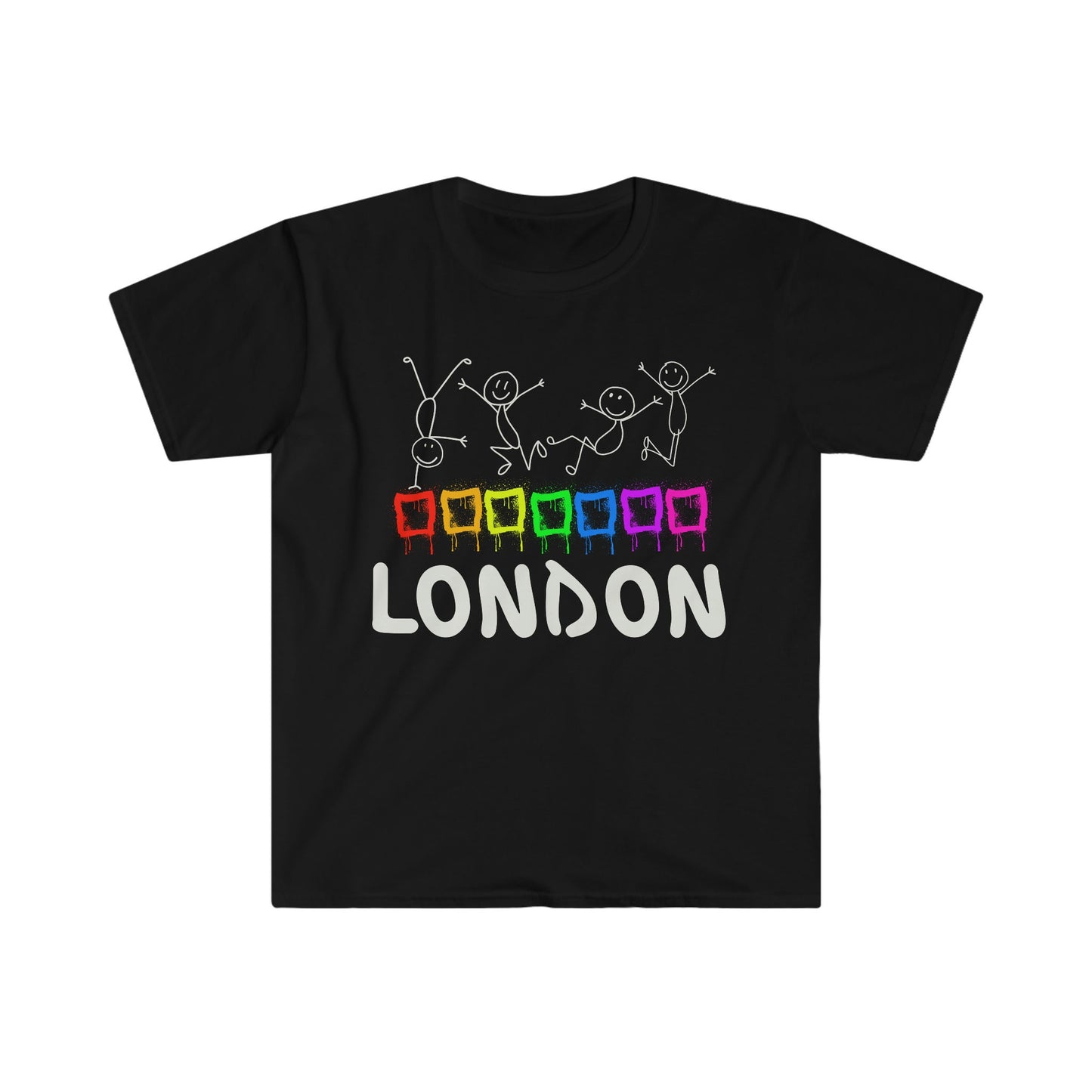 London Pride Festival Graffiti -Rainbow - gay, lesbian, Unisex T-Shirt, pride month, love is love, bisexual tshirt, equality matters