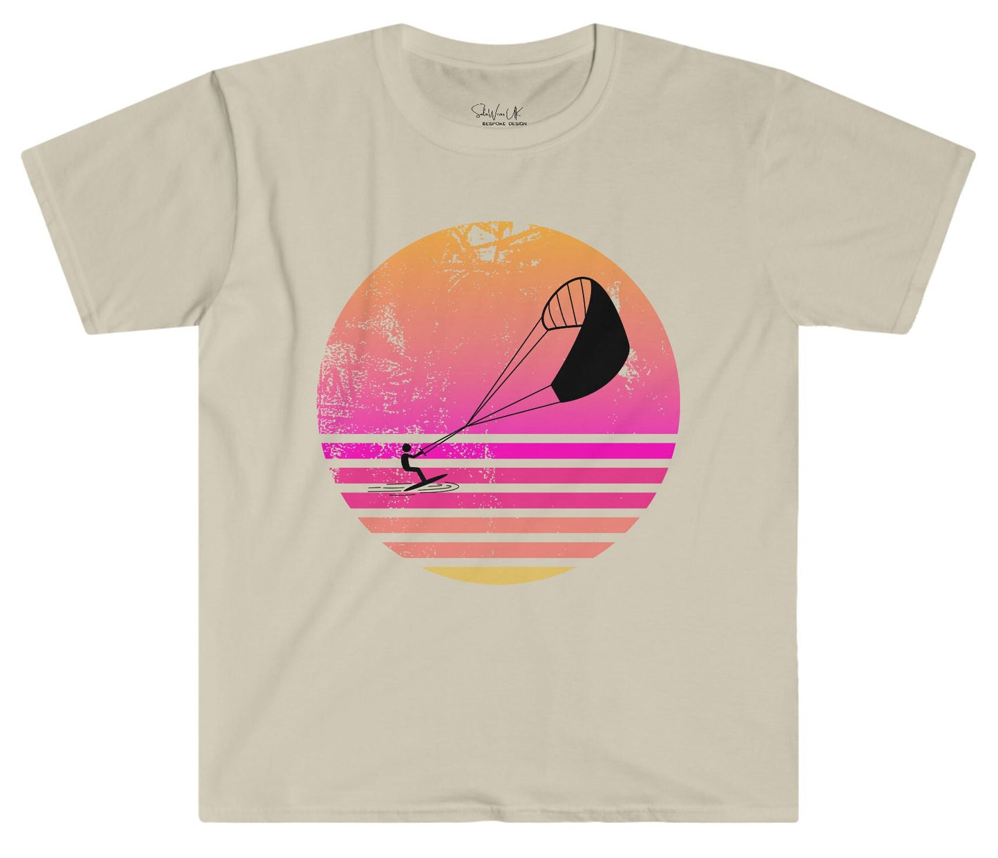 Trendy Sunset Kite Surfing T-Shirt - Summer Water Sport, gift for Holliday Sporting, Boyfriend style