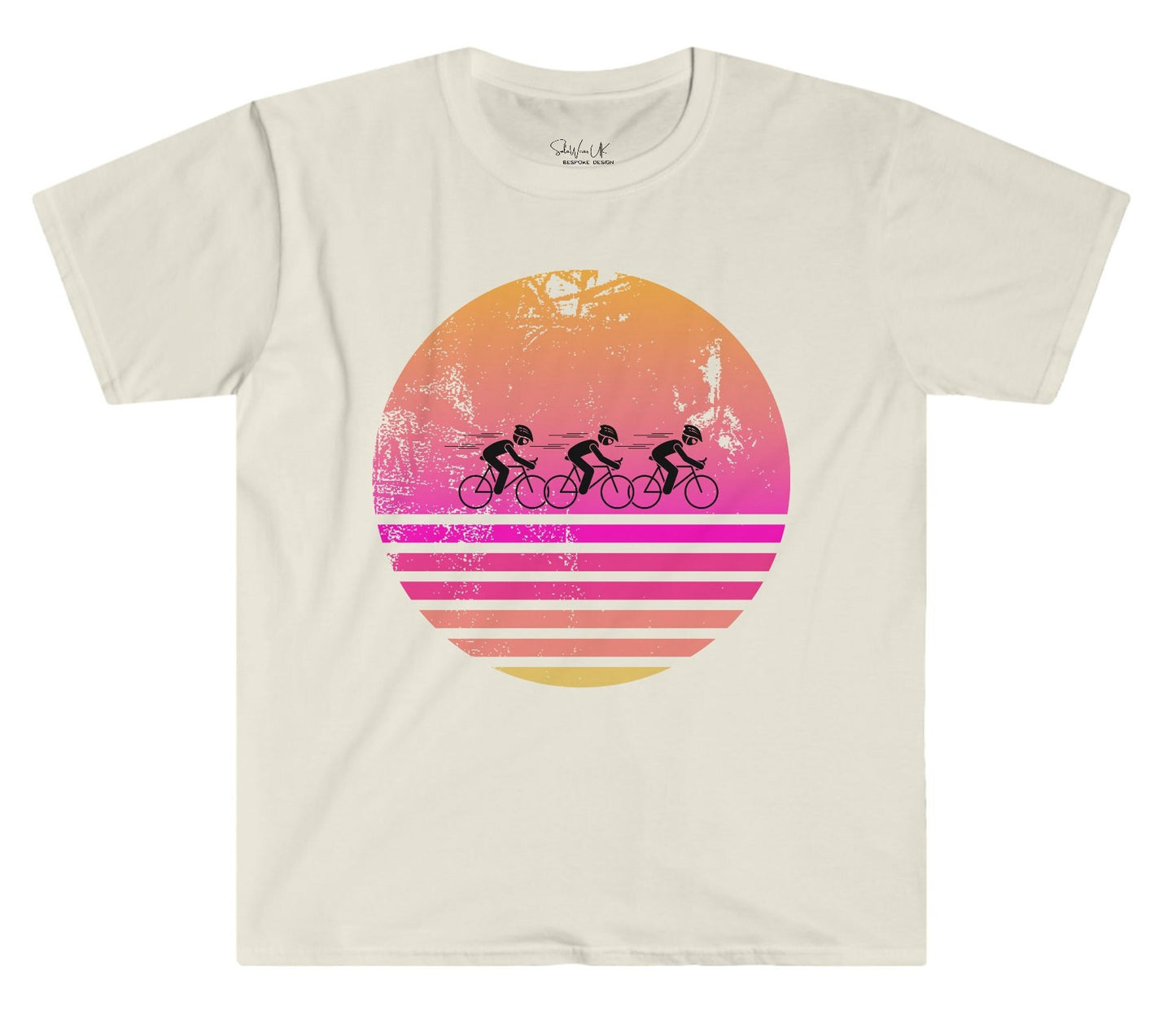 Trendy Sunset, Cycling T- Shirt, Summer Vibes, You are my Sunshine, gift for Cyclist, Cycling Club Shirt, Relaxed Fit, Boyfriend style