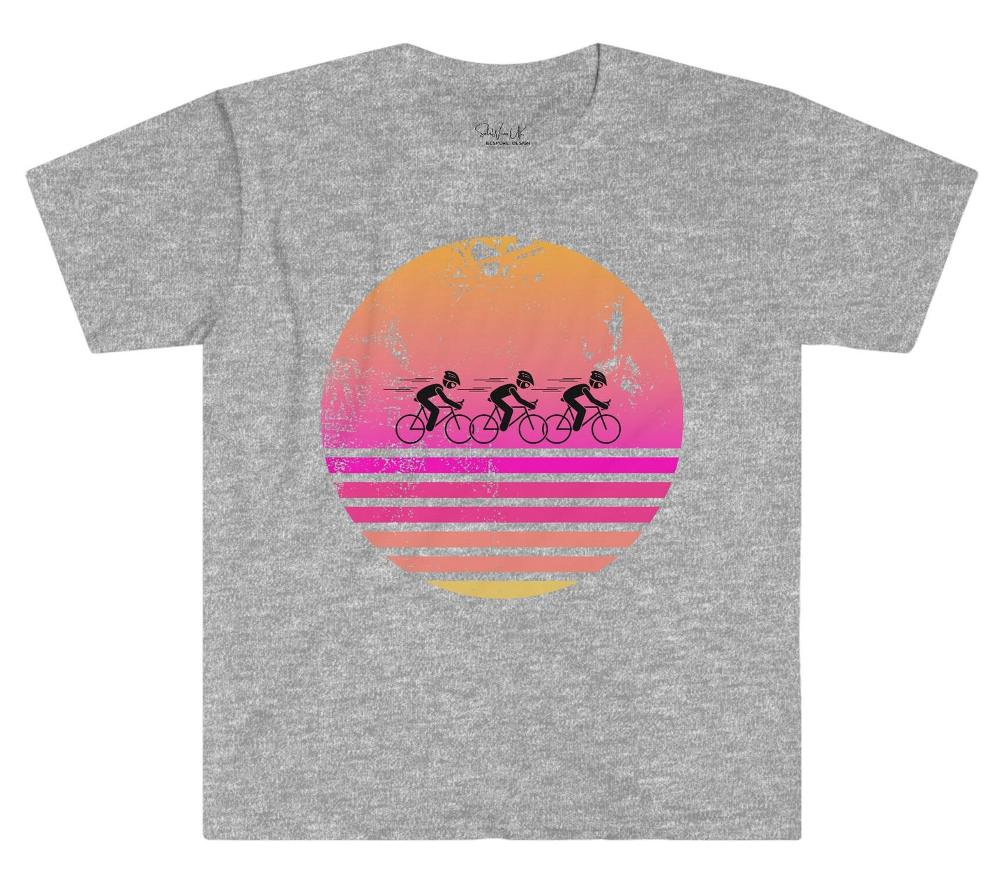 Trendy Sunset, Cycling T- Shirt, Summer Vibes, You are my Sunshine, gift for Cyclist, Cycling Club Shirt, Relaxed Fit, Boyfriend style