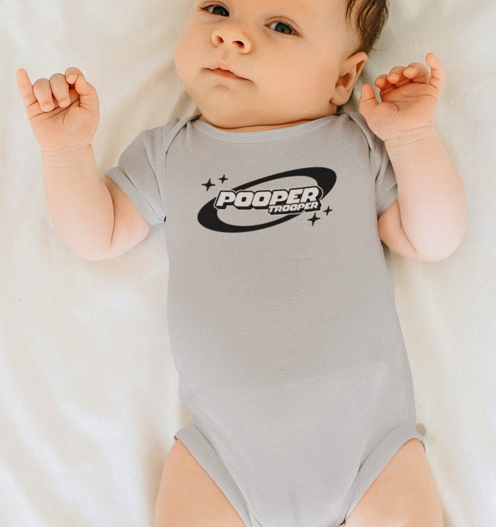 POOPER TROOPER - Trendy baby Bodysuit, Hipster Baby Clothes - Cool Baby Shower Gift, funny baby outfit