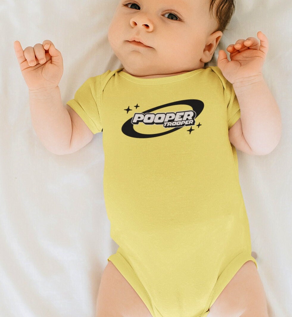 POOPER TROOPER - Trendy baby Bodysuit, Hipster Baby Clothes - Cool Baby Shower Gift, funny baby outfit