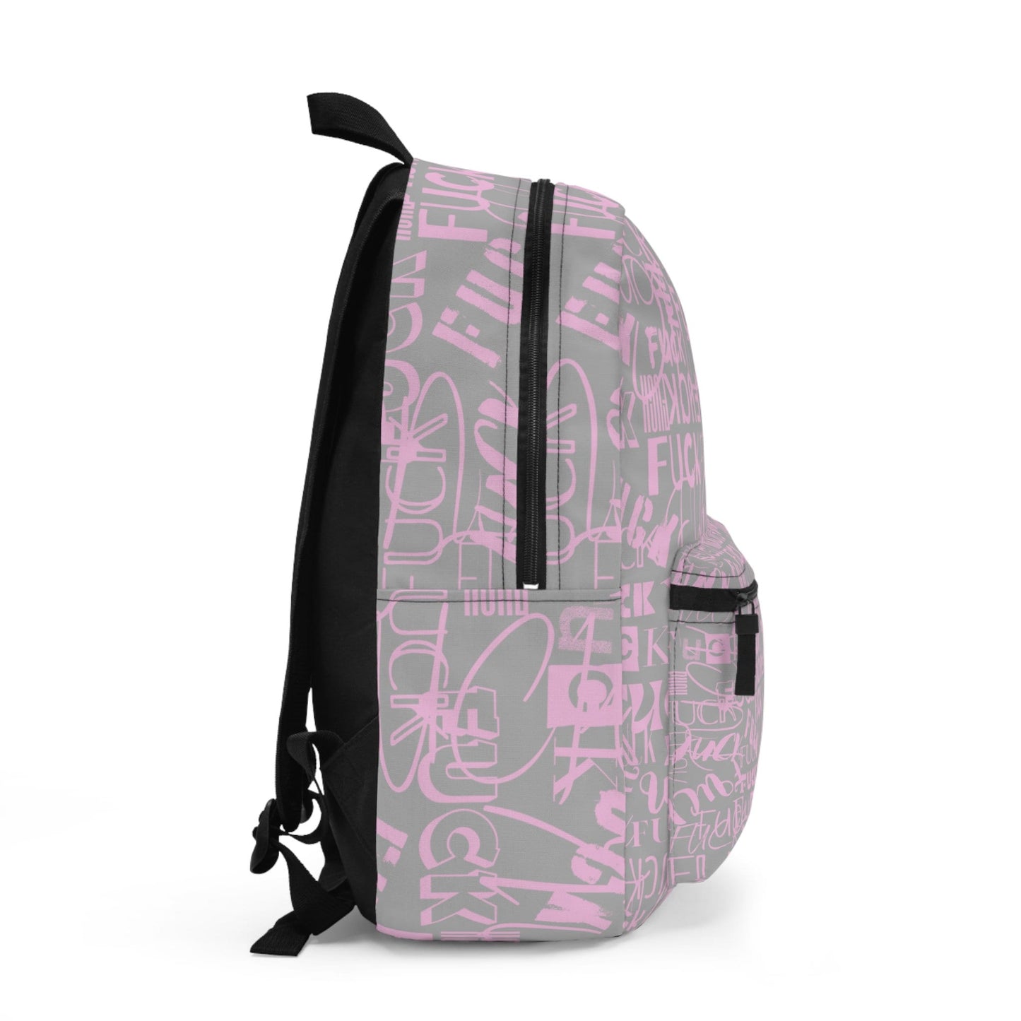 FCK - Cool Edgy, Funny Rude Fuck, Girly Pink Grey, Waterproof Backpack, Gamer Backpack, College Students, Teachers bag, Commuters Bag, LGBTQ