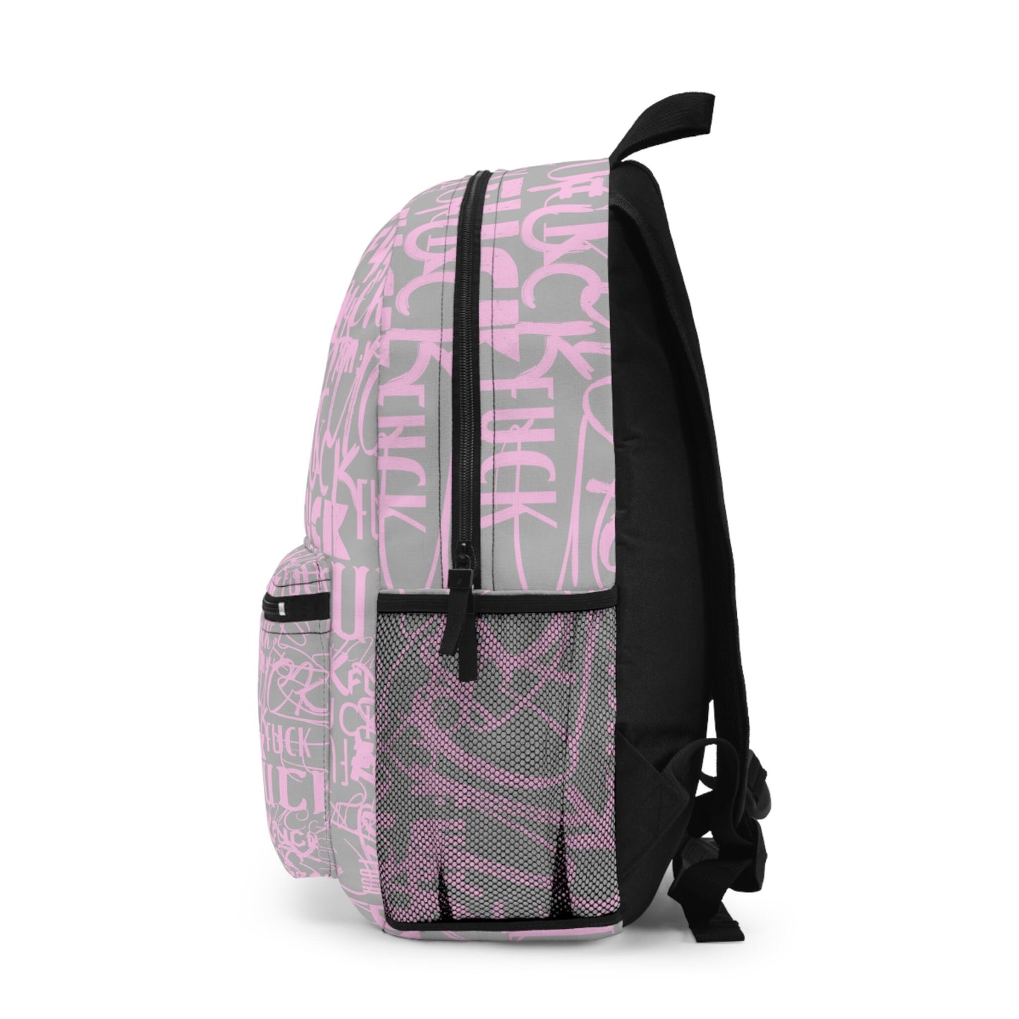 FCK - Cool Edgy, Funny Rude Fuck, Girly Pink Grey, Waterproof Backpack, Gamer Backpack, College Students, Teachers bag, Commuters Bag, LGBTQ