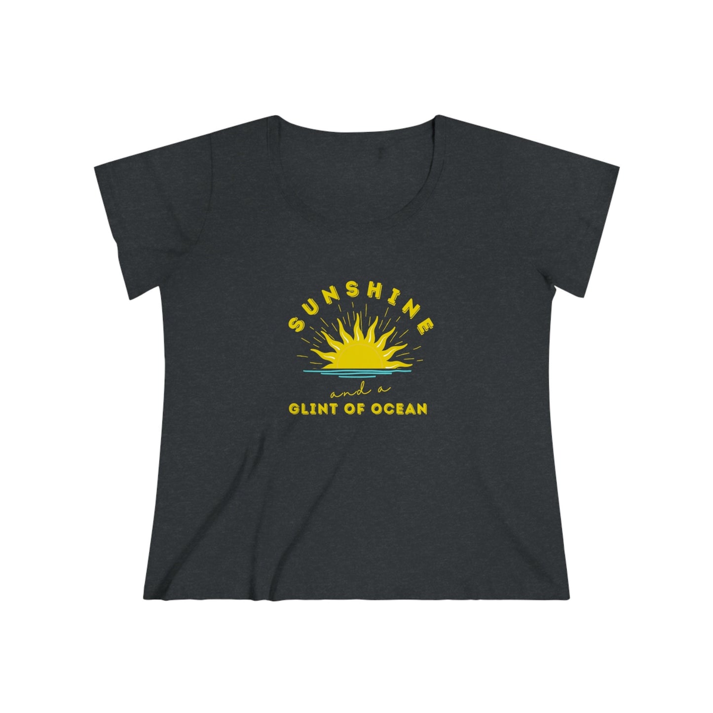 Trendy Plus Size, Retro Sunshine, Women's Curvy Tee, relaxed ladies fit, Beach Vacation T-shirt, Stylish Curvy Ladies Tee, Big and Beautiful