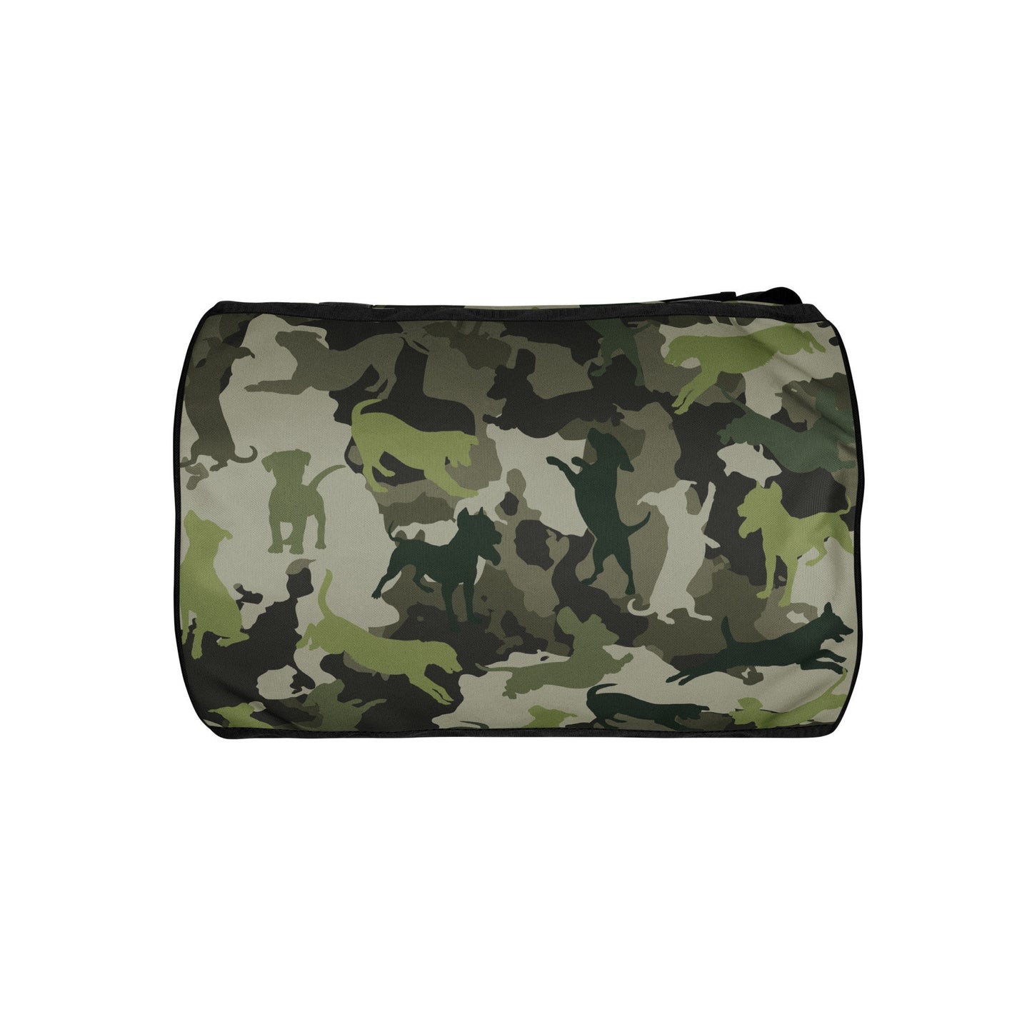 Spot the Dogs - Unique Camouflage, Dog Print Designer Gym Bag, Dog Lover gift, Dog Dads, Dog Mums, Aesthetic Dog Design, Camo Weekend Bag