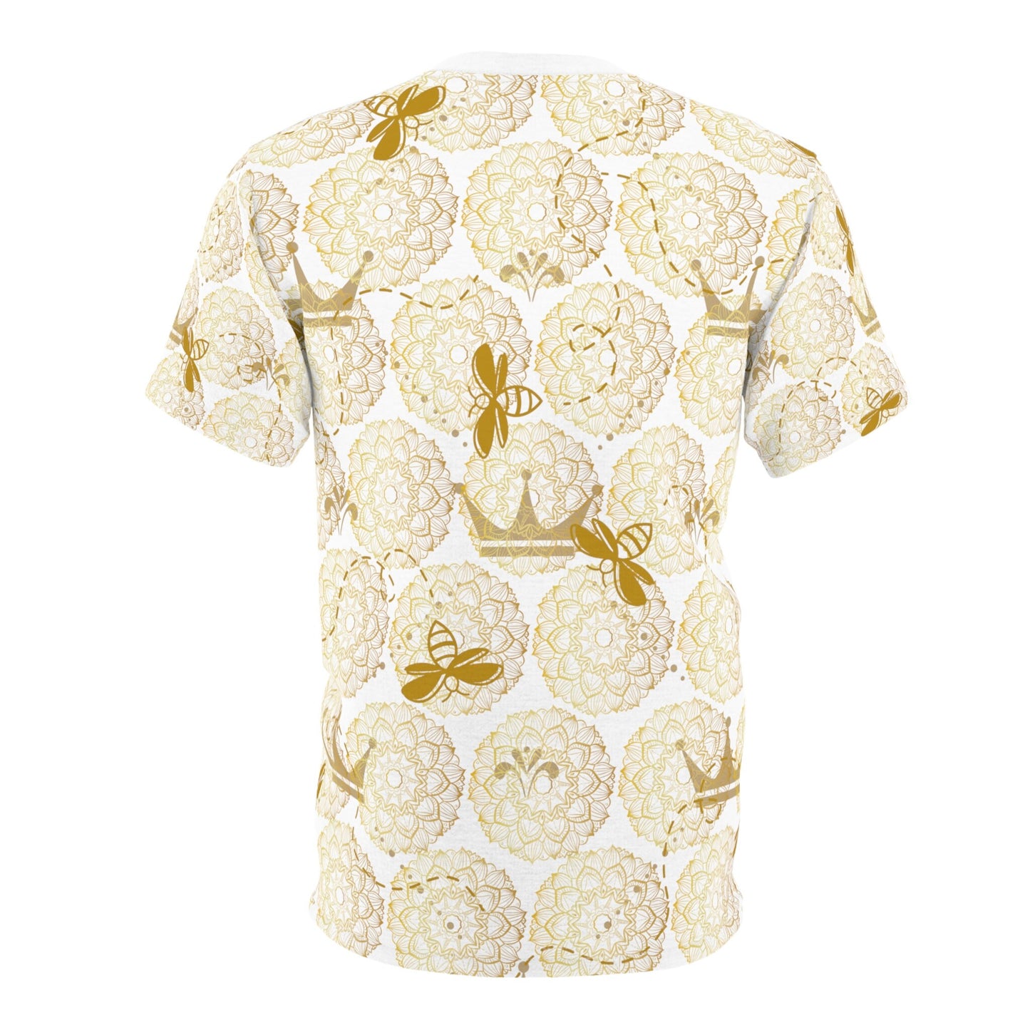 Queen Bee Mandala shirt - Trendy Honey Bee T-shirt, Gold White Bee print Shirt, Honeycomb Bee, Bee Kind Gift, Zen Mandala Tshirt, Unisex Tee