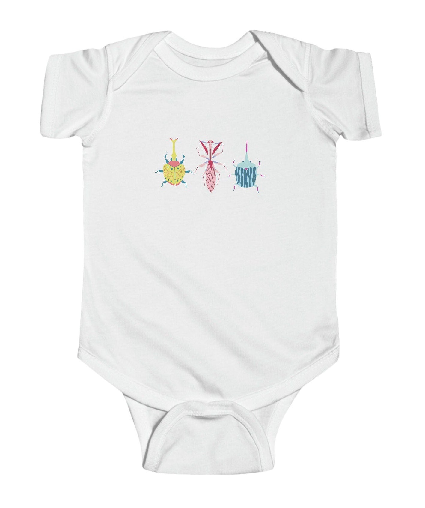 My Little Bug Romper , Baby One Piece Bodysuit, Adorable Cartoon Bugs, Gift for Baby Bug Lover, Future Entomologists, Cute Baby Romper