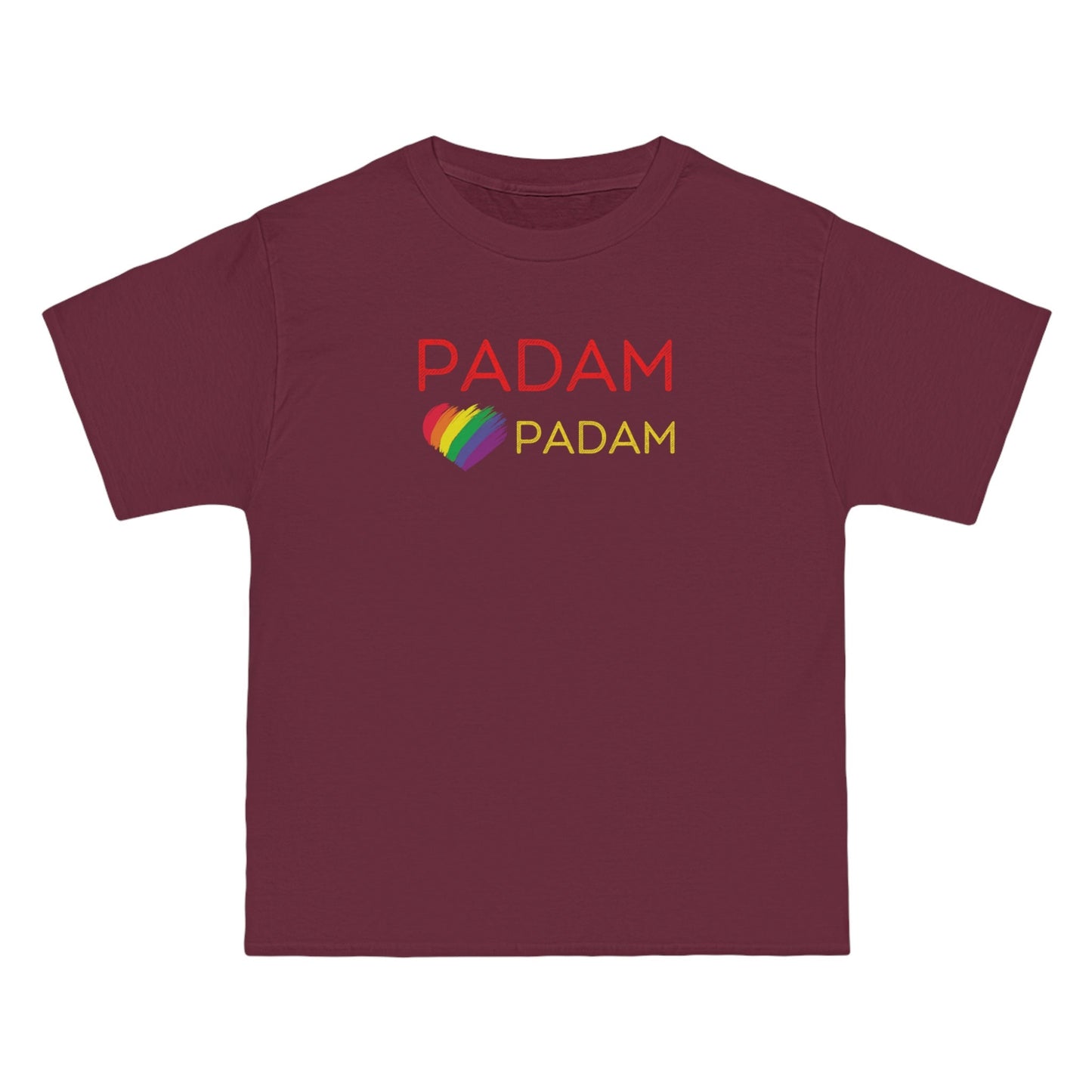 Padam Padam Plus Size T-shirt, Rainbow Heart, Gay Pride shirt, Kylie Minogue Fan Shirt, Gay Icon, Queer Fashion for Curvy Figure T-Shirt 6XL