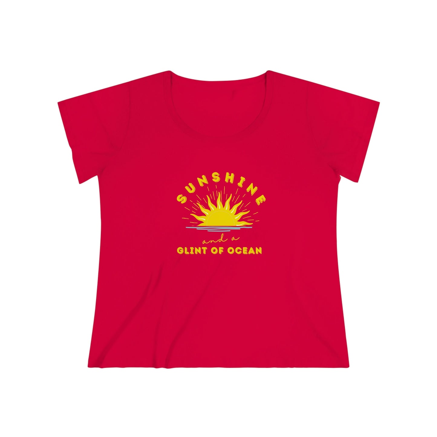 Trendy Plus Size, Retro Sunshine, Women's Curvy Tee, relaxed ladies fit, Beach Vacation T-shirt, Stylish Curvy Ladies Tee, Big and Beautiful