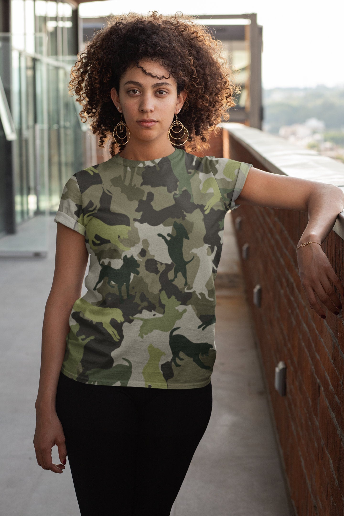Spot The Dogs, Unique Trendy Camo Dog Shirt, Dog Dad T-shirt, Dog Mom Shirt, Camouflage, Funky Youth Fashion, Army Dog Dad, Military Dog Mom