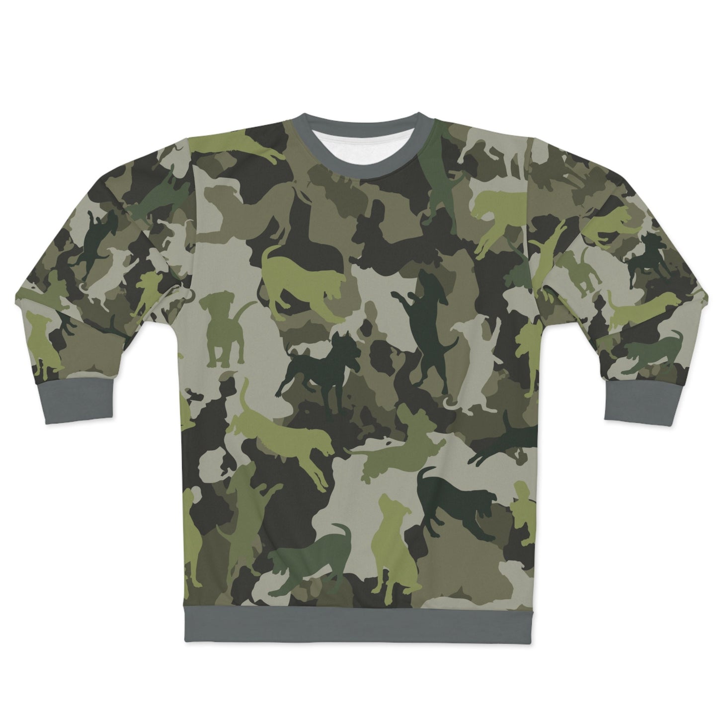 Spot the Dogs Shirt, Trendy Camouflage Sweater, Gift for Dog Lovers, Dog Dad Shirt, Dog Mom Sweater, Unisex Sweatshirt, all over print