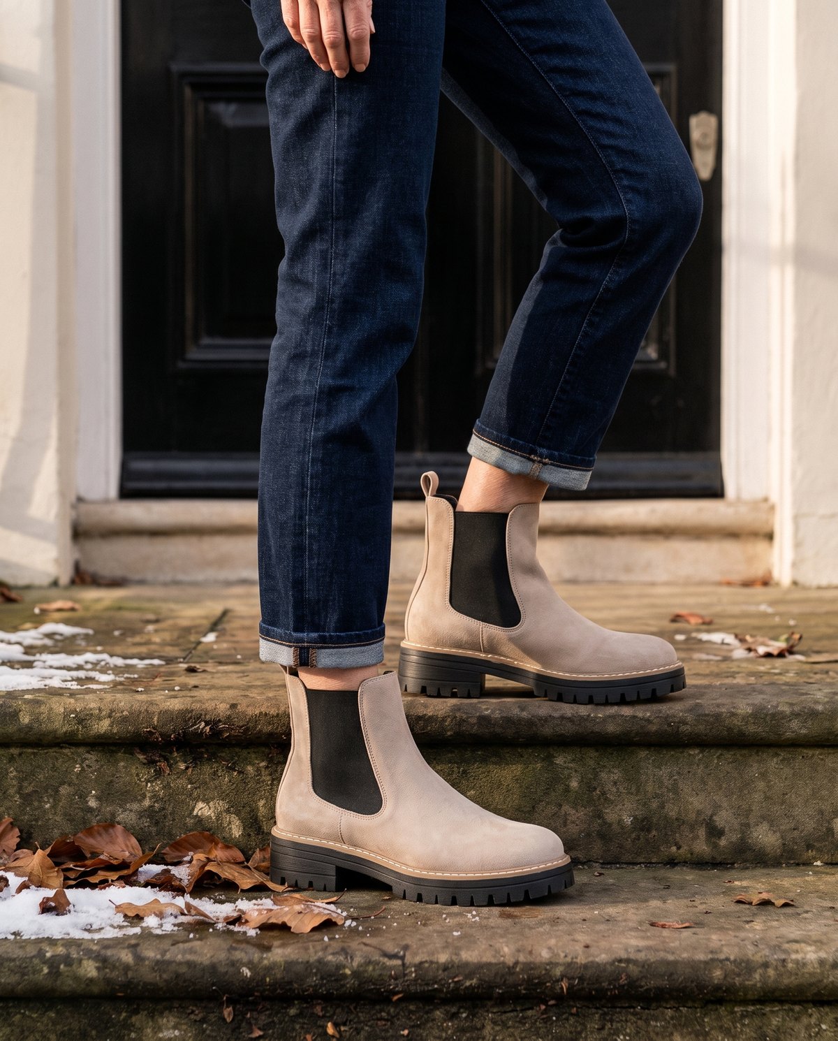 Chelsea ankle boots worn with jeans