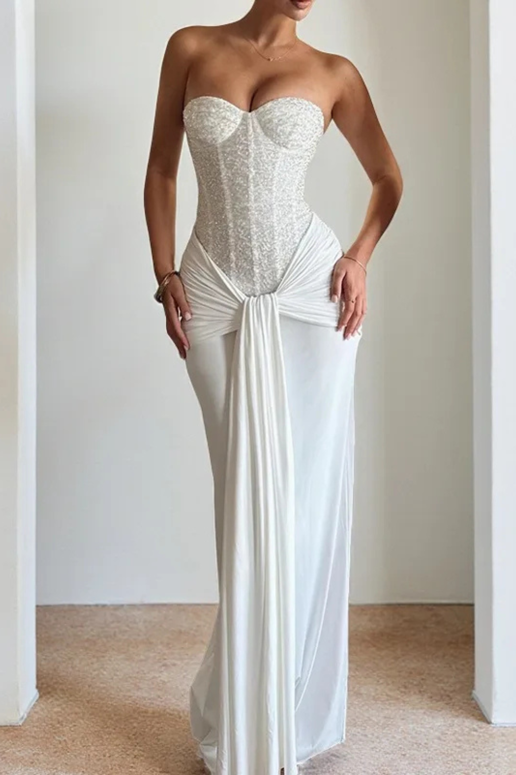 Cordelia | Women Lace Corset Strapless Cinderella Wedding Dress