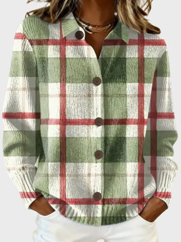 Capucine | Oversized Plaid Cardigan Sweater For Autumn Layering