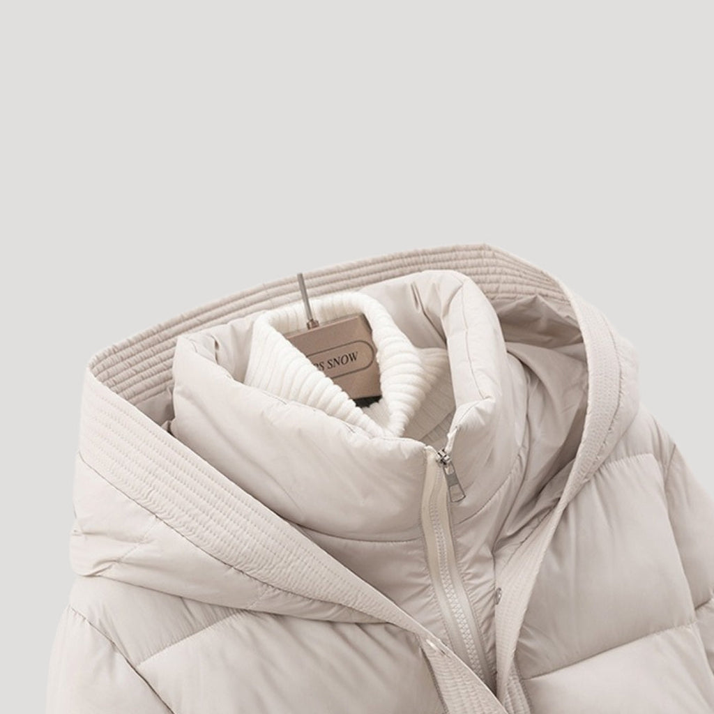 Eloise | Black Cropped Hooded Puffer Jacket Coat