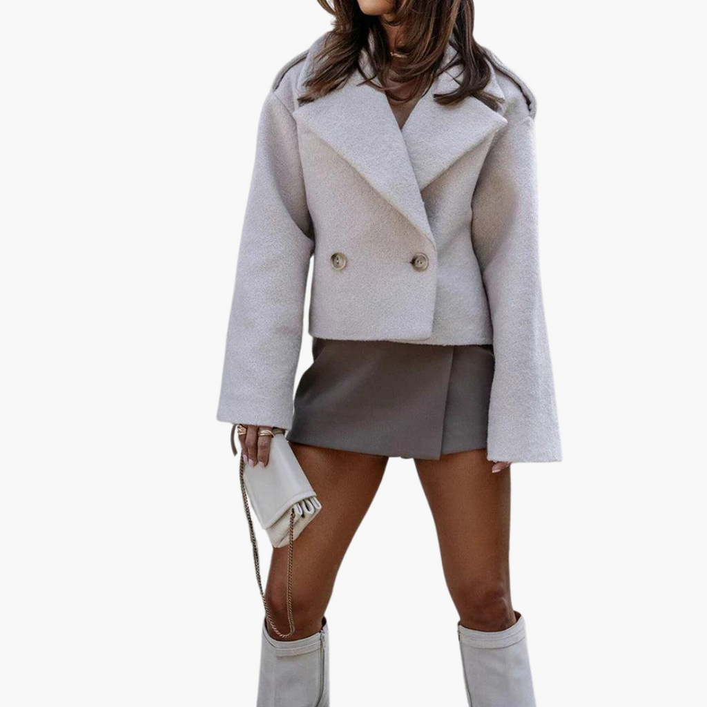 Francesca | Cropped Leather Jacket For Everyday Sophistication