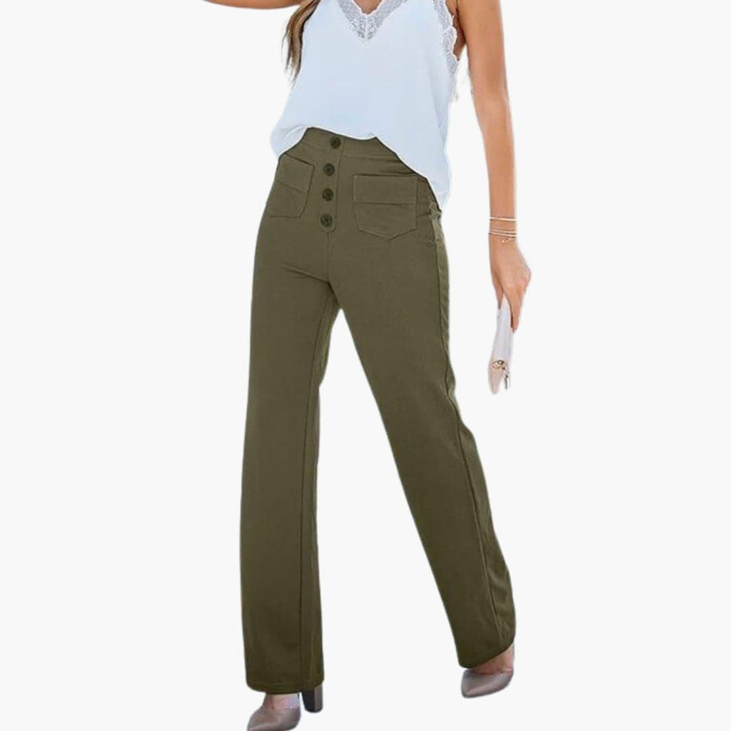 Theodora | Womens Casual Straight Leg Trousers