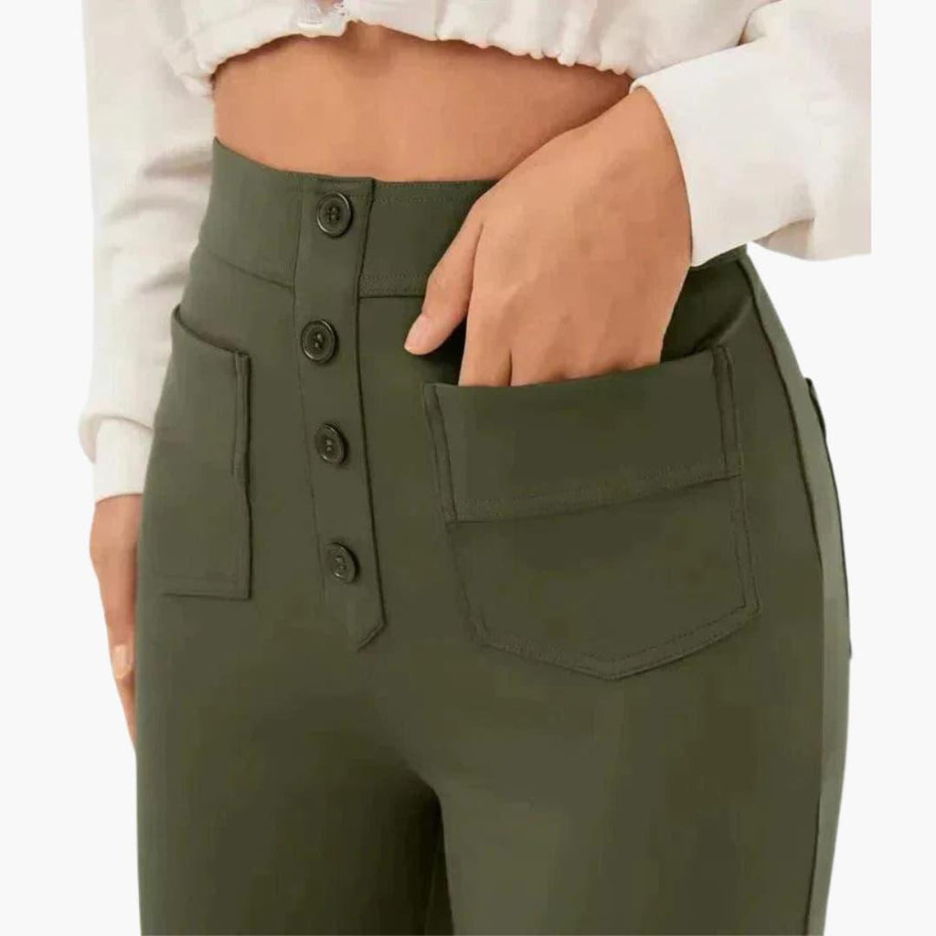 Theodora | Womens Casual Straight Leg Trousers