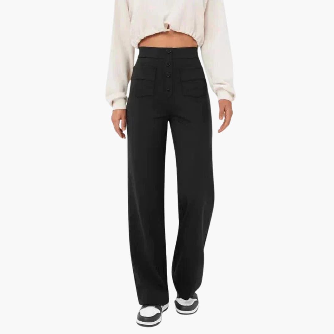 Theodora | Womens Casual Straight Leg Trousers