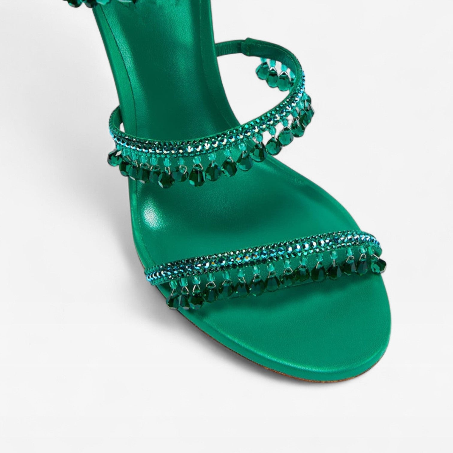 Ingrid | Crystal Strappy Evening Heels Sandals Black Gold Blue