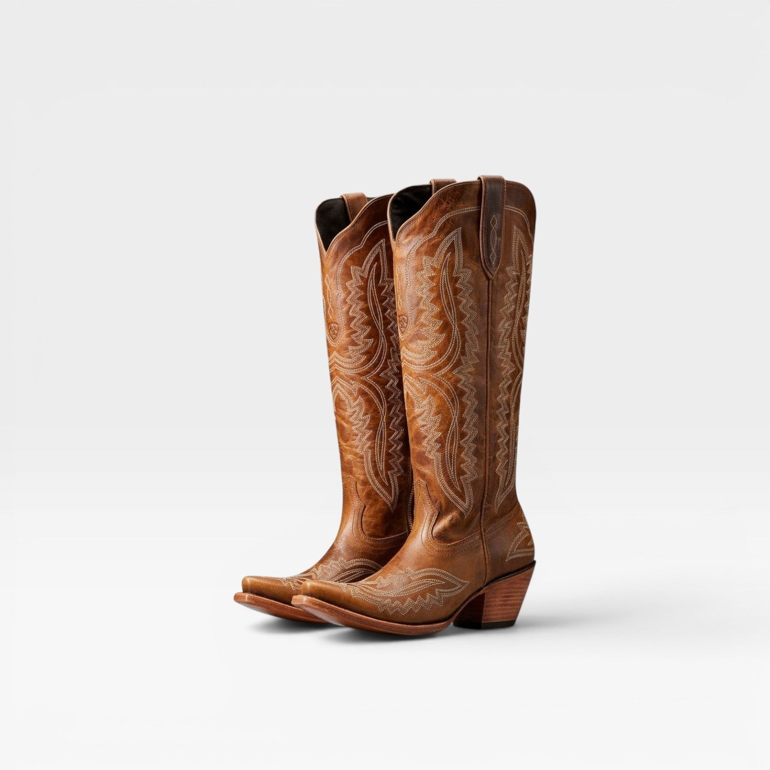 Felicity | Round Toe Cowboy Boots Embroidered Knee High Western