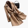 Lucinda | Double Breasted Wool Blend Trench Coat For Women