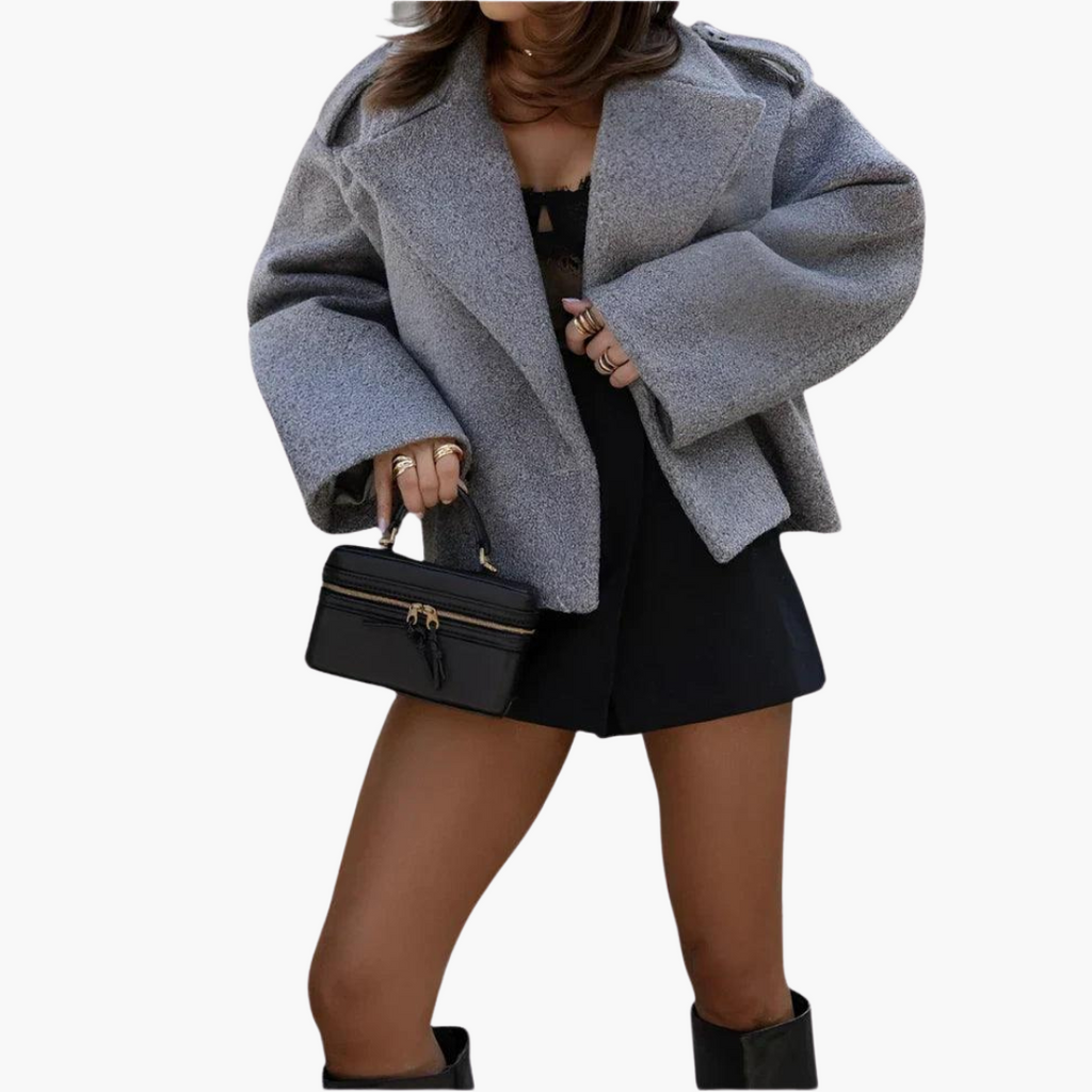 Francesca | Cropped Leather Jacket For Everyday Sophistication