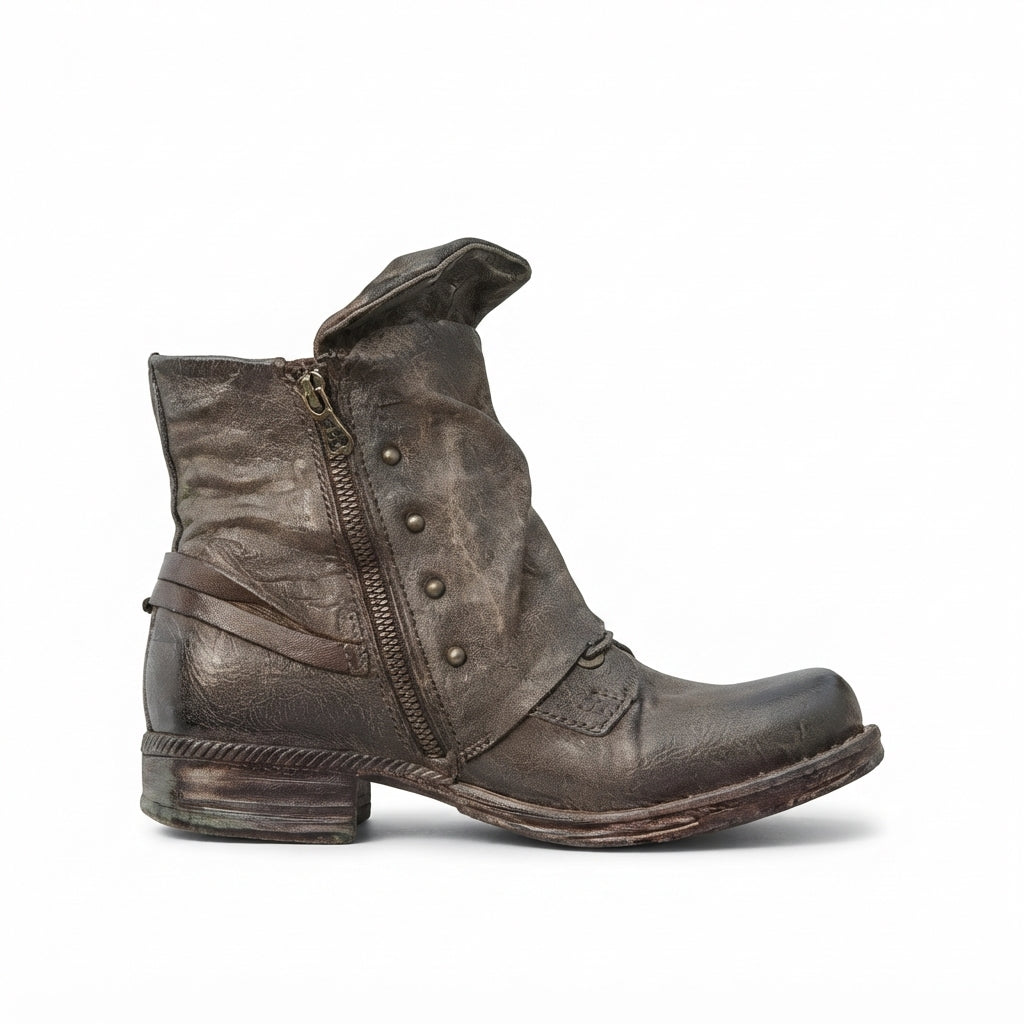 Juliette | Black Leather Chelsea Biker Boots