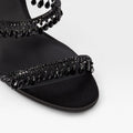 Ingrid | Crystal Strappy Evening Heels Sandals Black Gold Blue