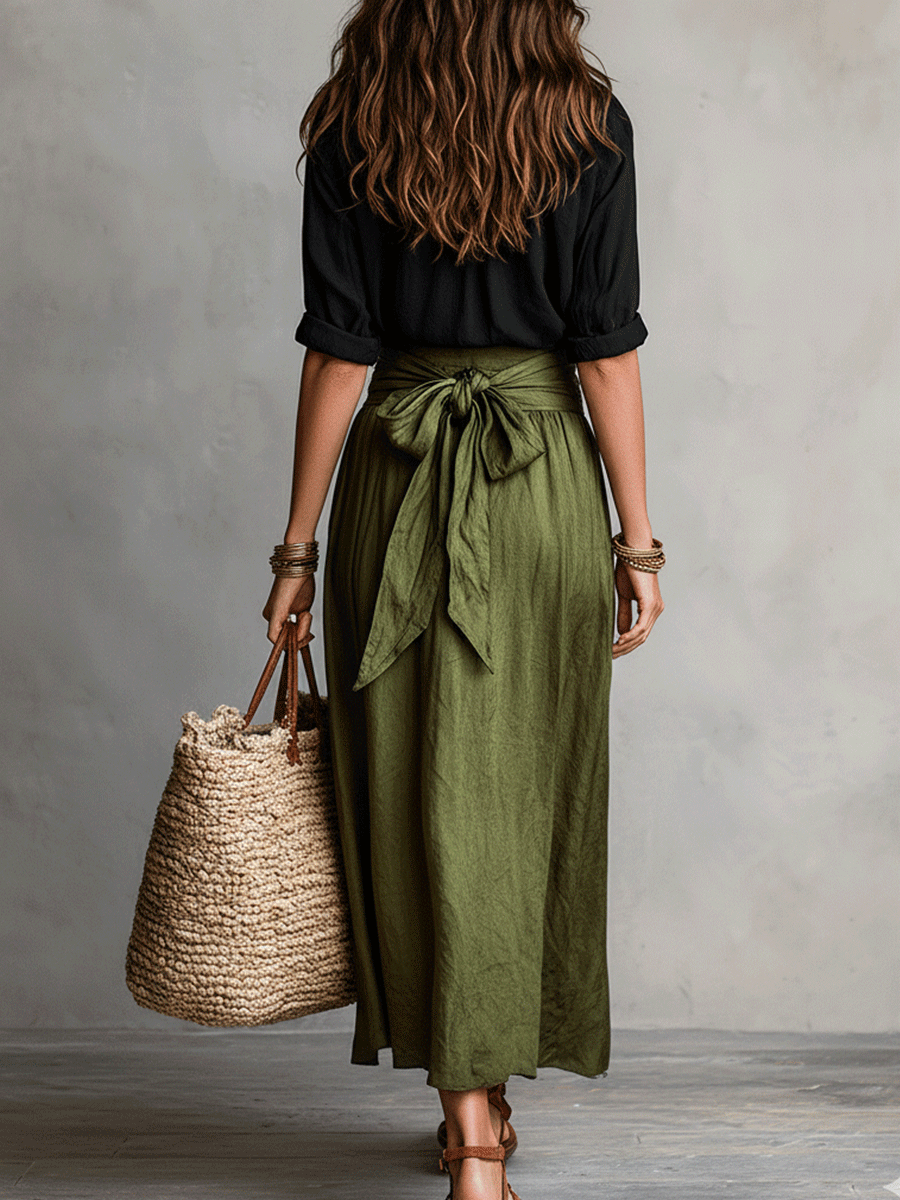 Genevieve | Bohemian Flowy Skirt Top Outfit Set