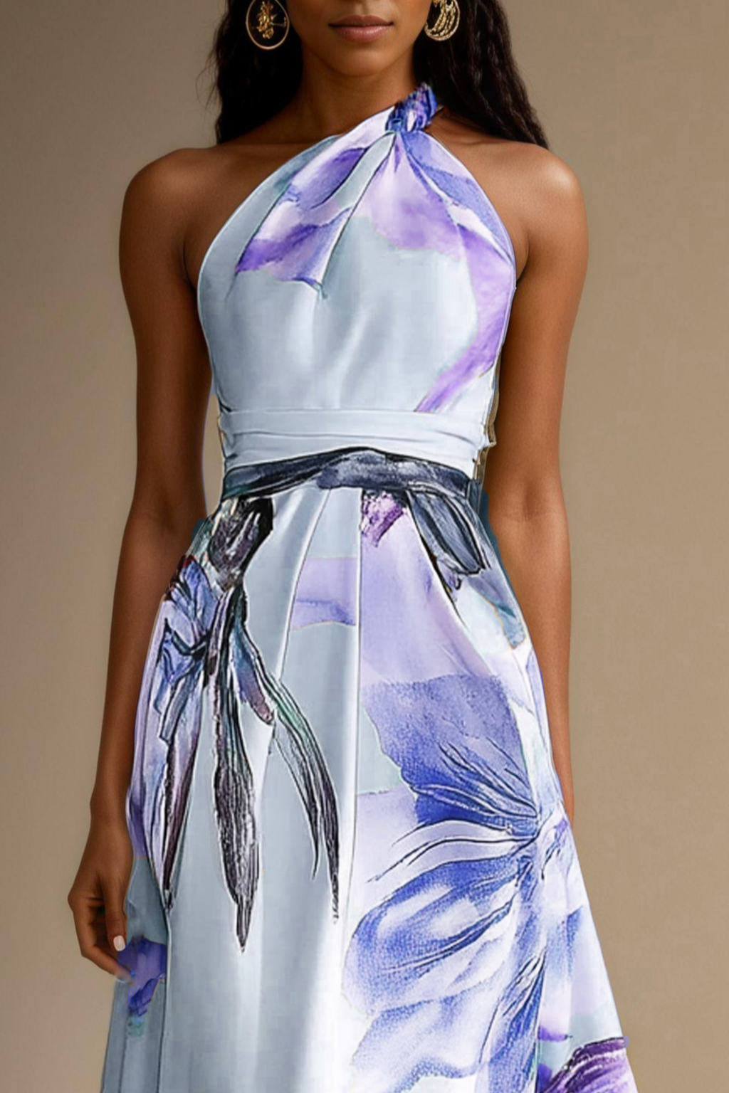 Bryony | Floral Bridesmaid Dresses Satin One-Shoulder Maxi