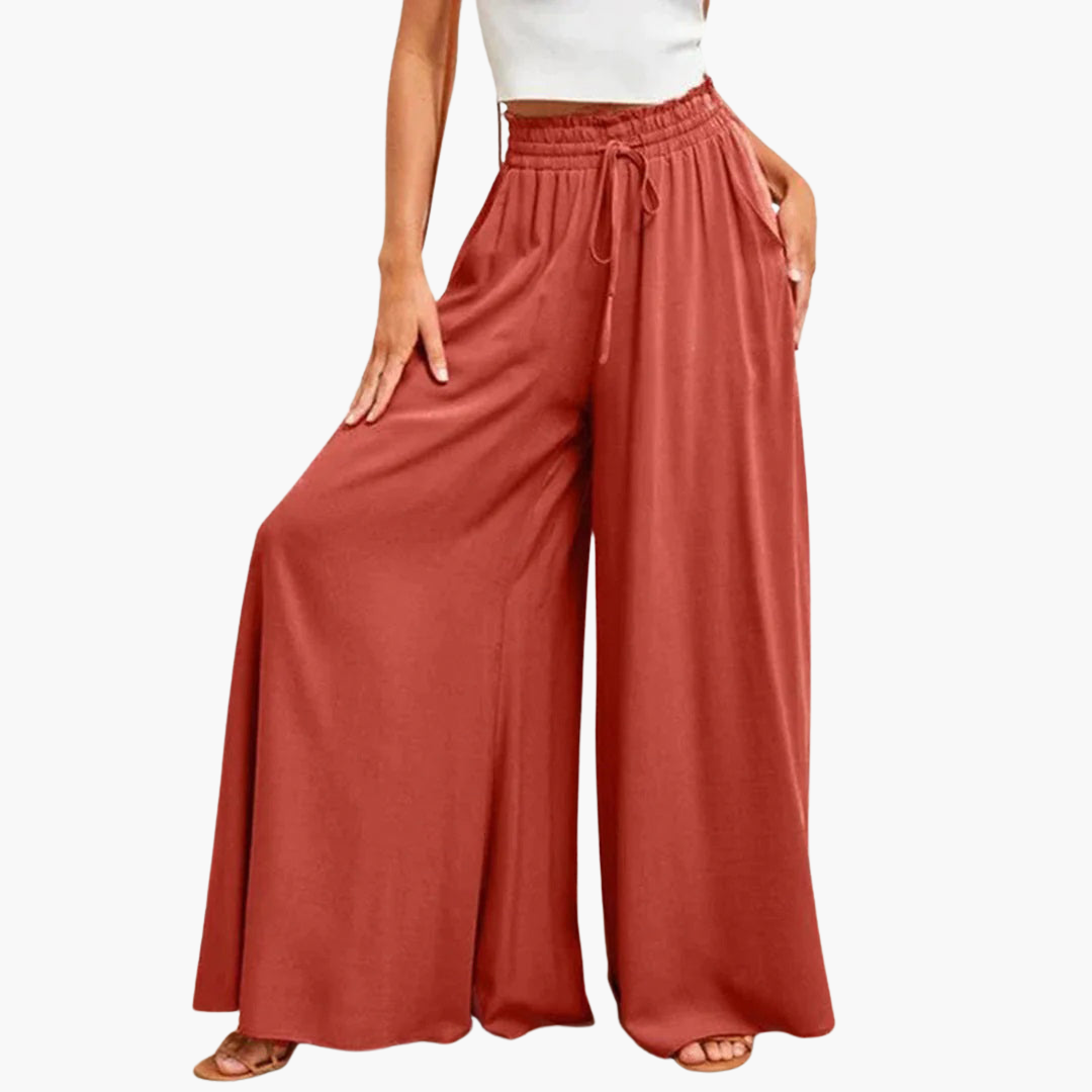Sabine | High Waisted Wide Leg Trousers Summer Casual