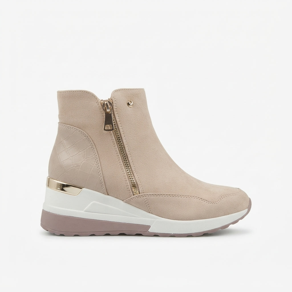 Vivienne | Black Brown Flat Heeled Ankle Boots Winter