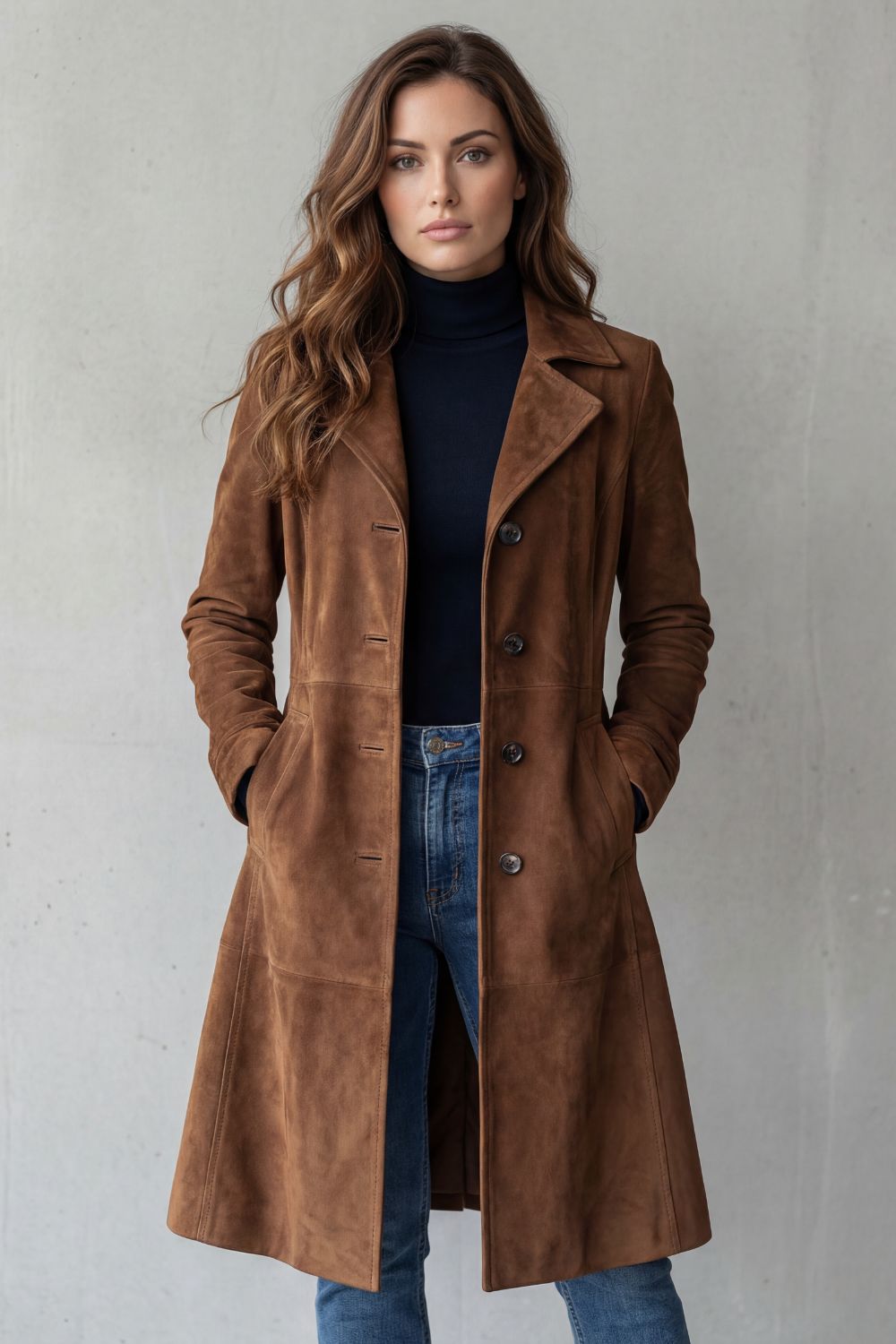 Agathe | Double Breasted Long Black Puffer Longline Coat