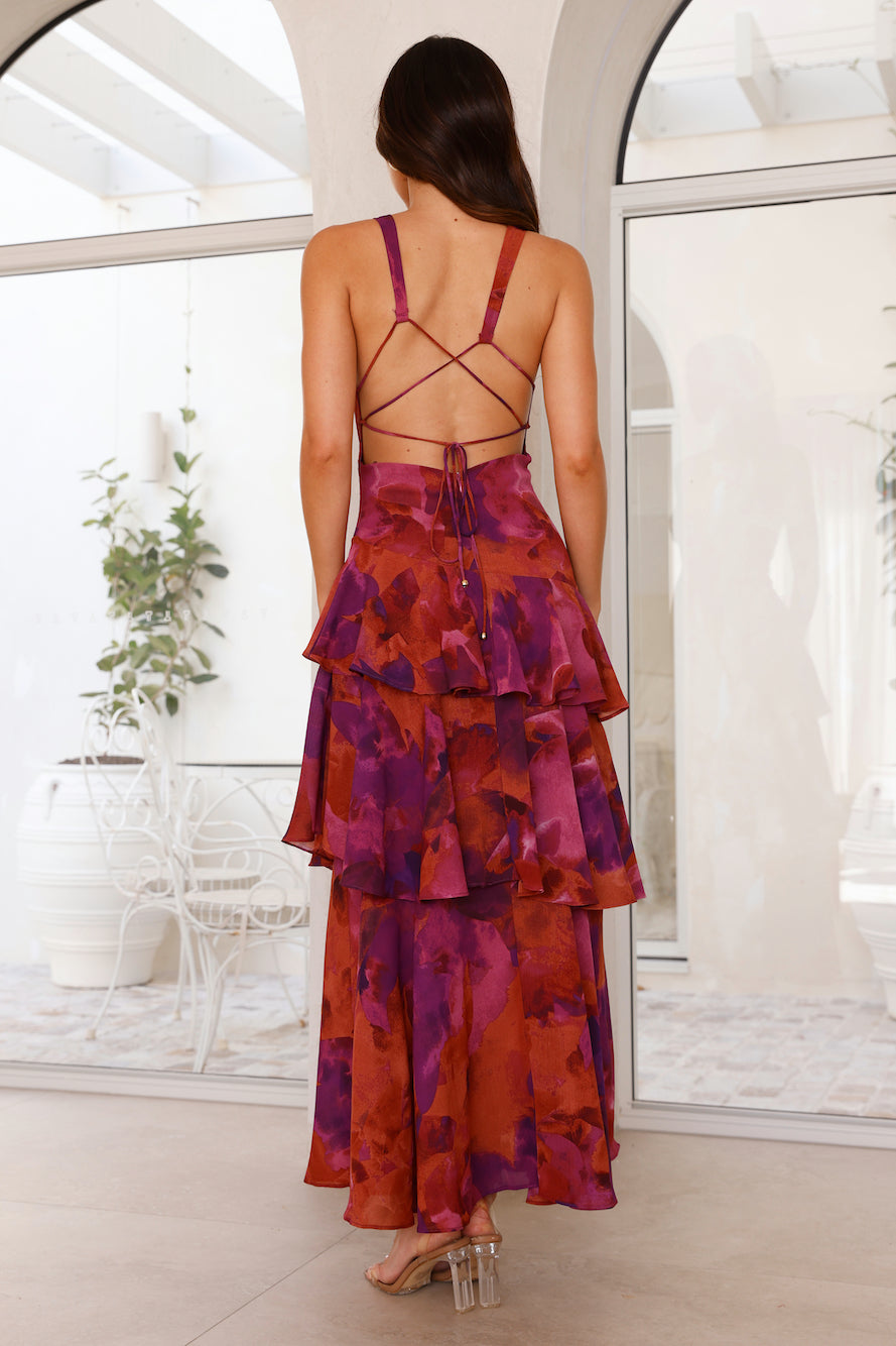 Mirabelle | Long Sleeve Wedding Guest Dresses Layered Maxi