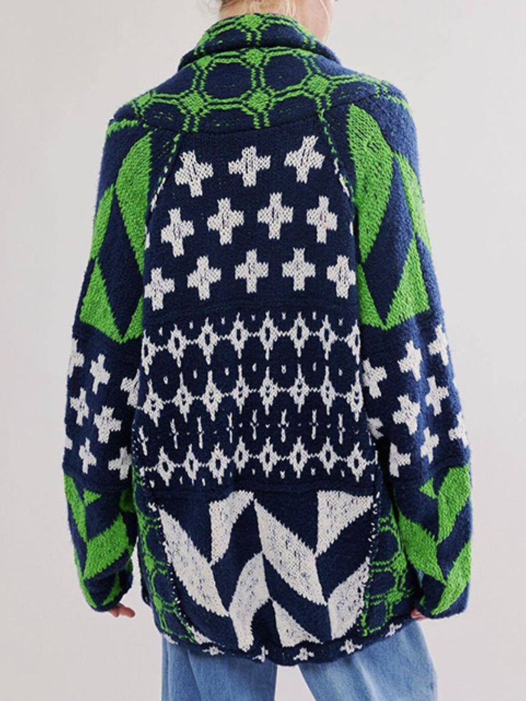 Mirabelle | Oversized Cardigan Sweater Diamond Knit Layer