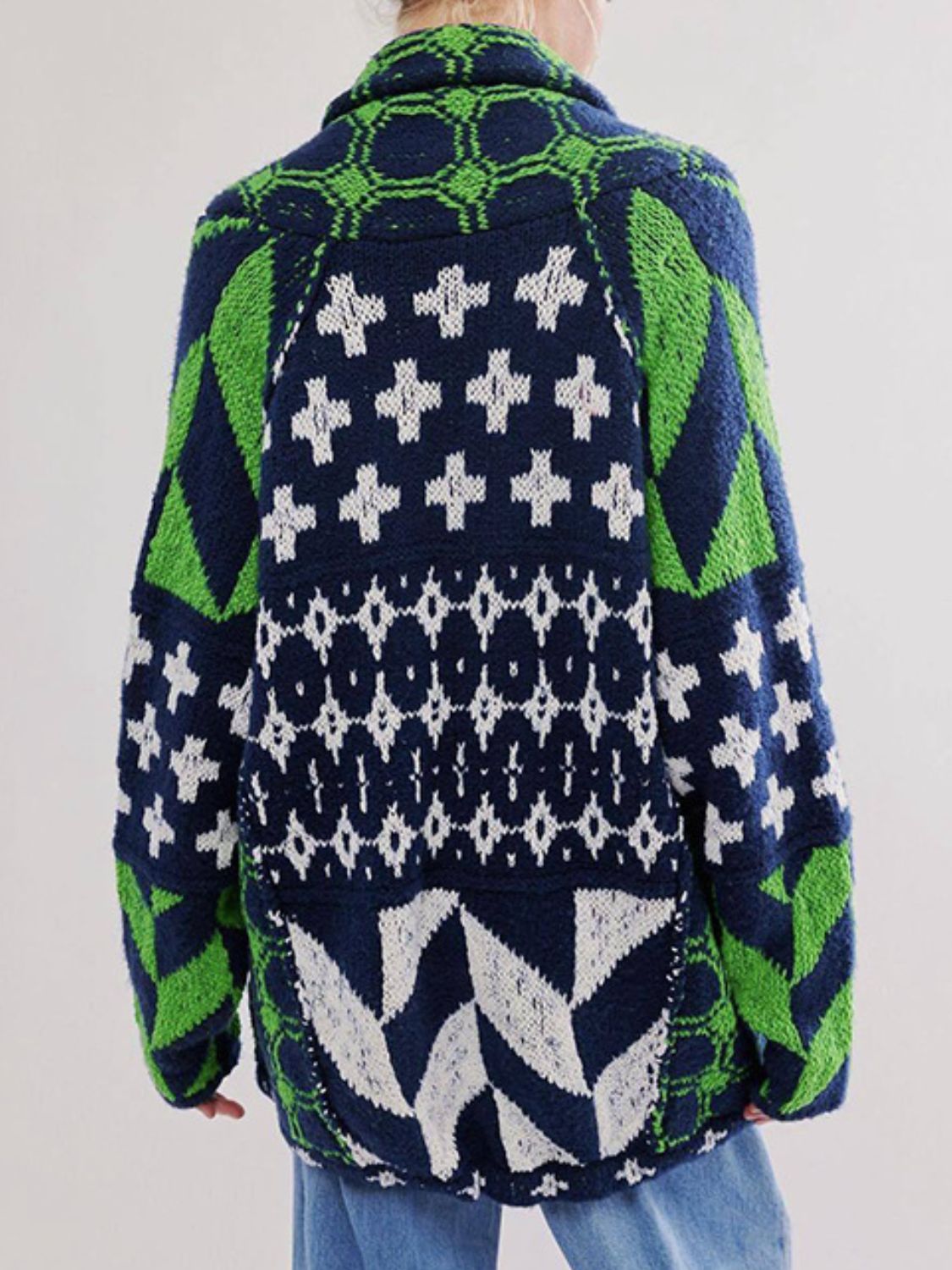 Mirabelle | Oversized Cardigan Sweater Diamond Knit Layer