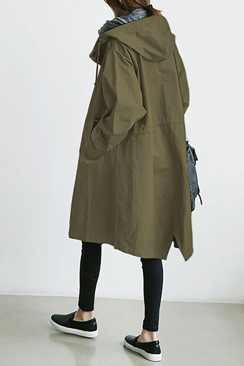 Mathilde | Longline Black Wool Hooded Winter Puffer Coat Fur