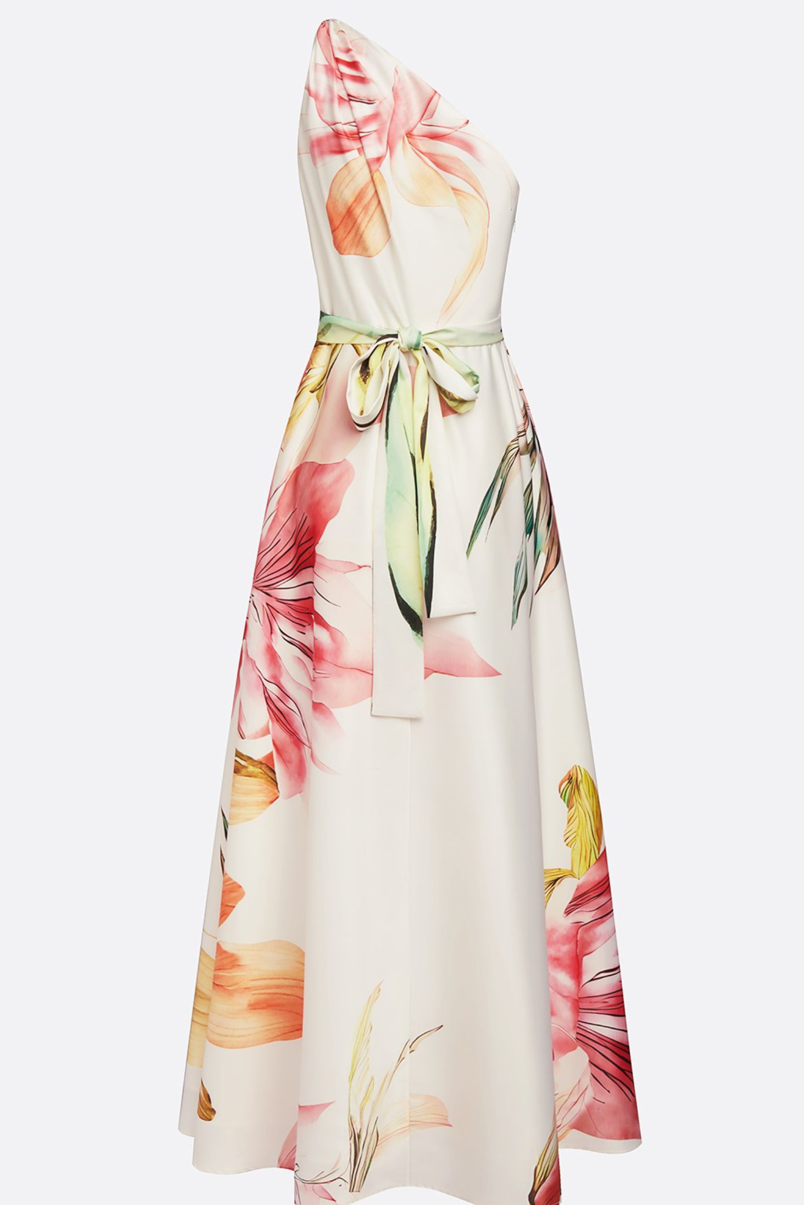 Bryony | Floral Bridesmaid Dresses Satin One-Shoulder Maxi