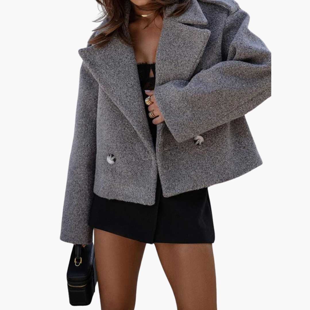Francesca | Cropped Leather Jacket For Everyday Sophistication