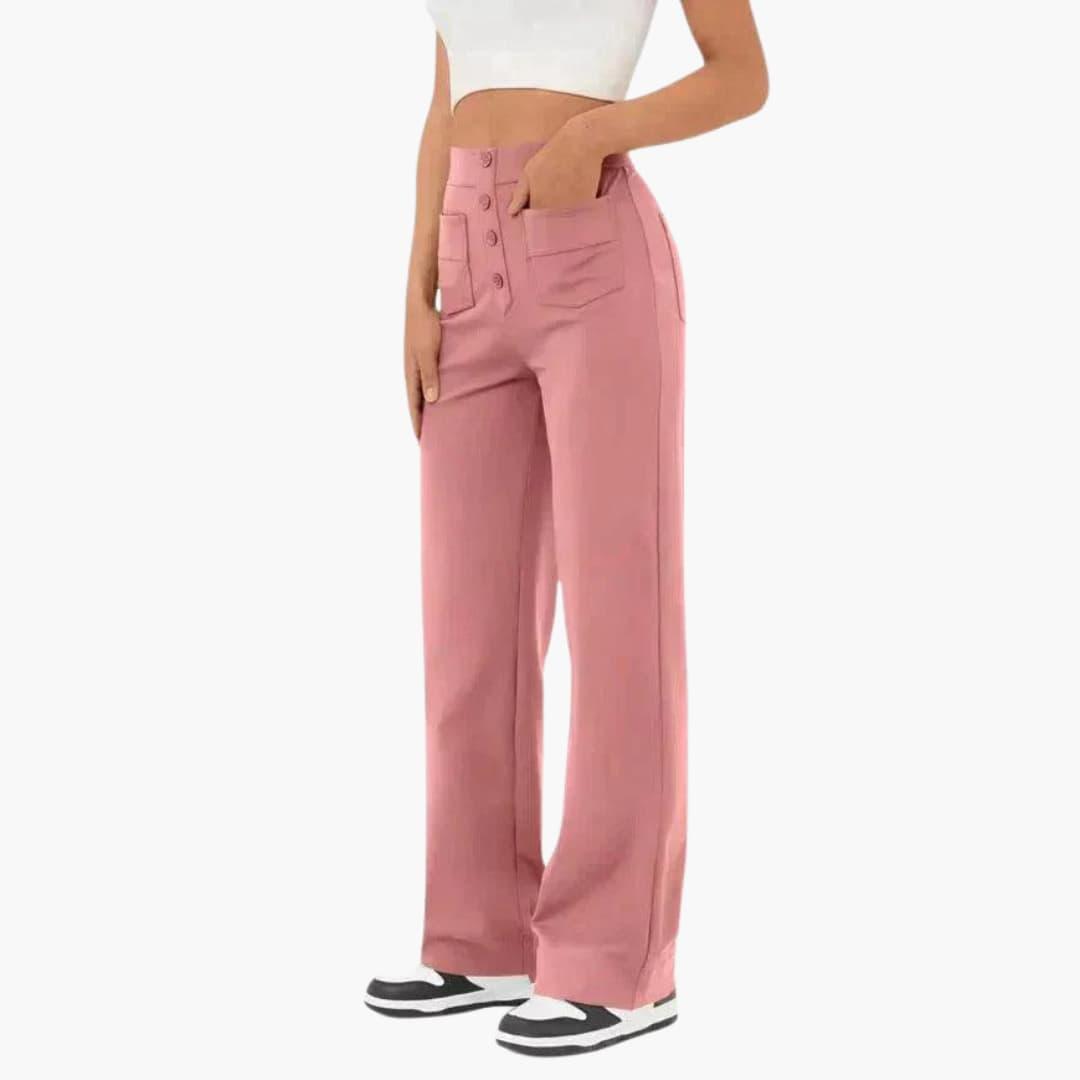 Theodora | Womens Casual Straight Leg Trousers