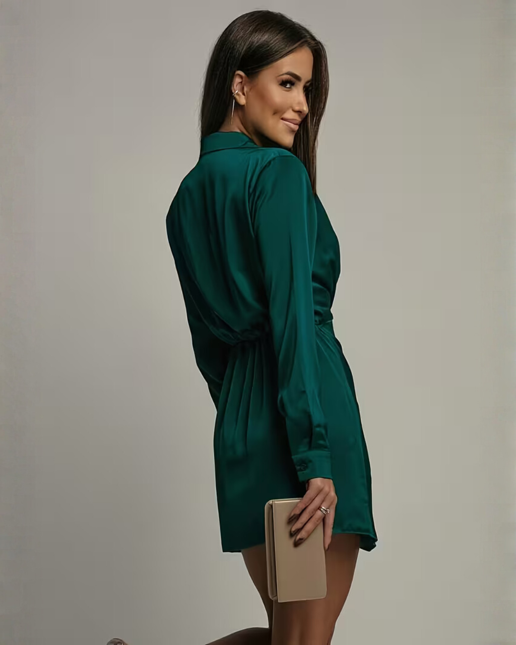 Anouk | Satin Wrap Mini Dress For Evenings And Cocktails