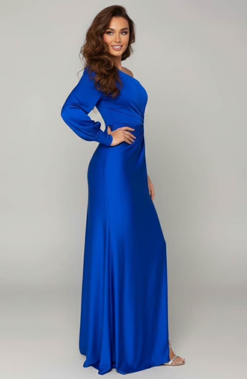 Faustine | Alemais Dress One Shoulder Satin Maxi Occasion