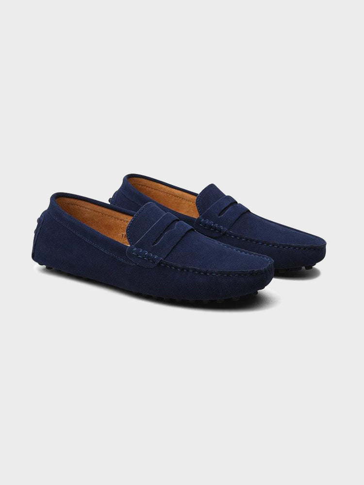 Coralie | Nude Suede Pumps Slip-On Loafer for Smart Casual Style