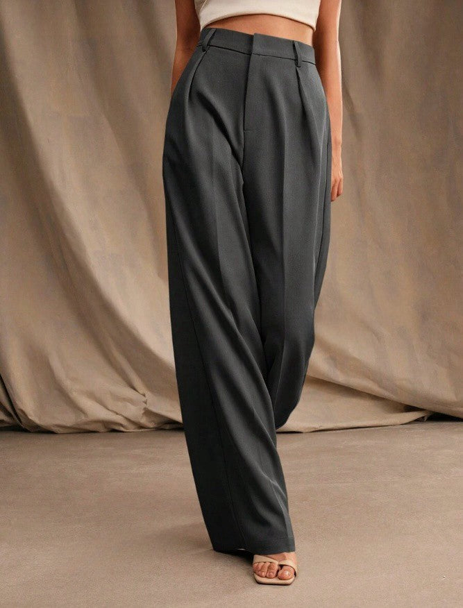 Coralie | High Waisted Wide Leg Tailored Trousers for Women