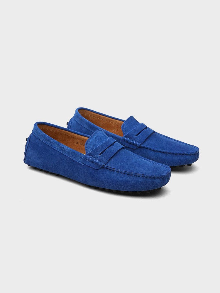 Coralie | Nude Suede Pumps Slip-On Loafer for Smart Casual Style