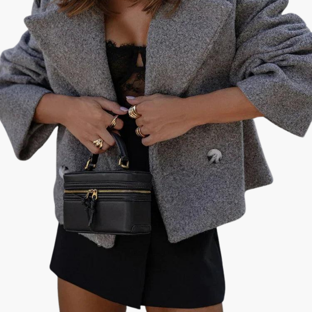 Francesca | Cropped Leather Jacket For Everyday Sophistication