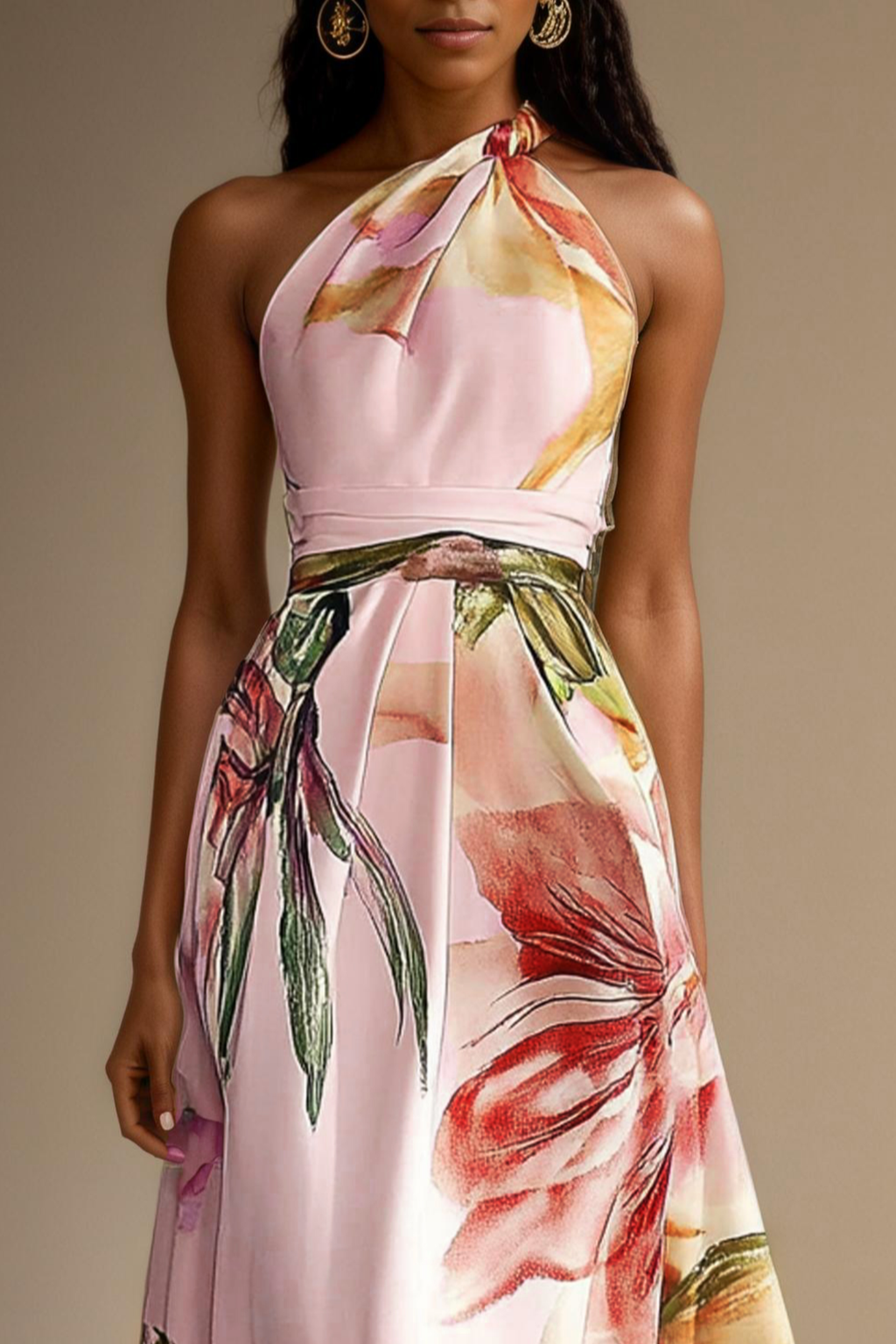 Bryony | Floral Bridesmaid Dresses Satin One-Shoulder Maxi